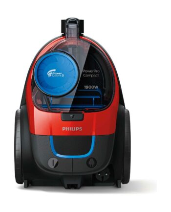 مكنسة كهربائية باور برو كومباكت بدون كيس من فيليبس، بقوة 1900 واط، 1.5 لتر، FC9351 - أحمر - متاجر