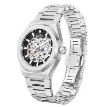 ساعة تورونادو رجالي 41 ملم سوار فضي T24303-SBSB فضي - متاجر