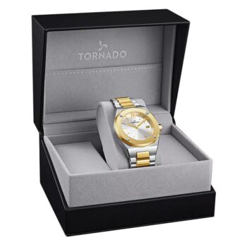 ساعة تورونادو رجالي سوار ذهبي 42 ملم T23003-TBTW ذهبي - متاجر