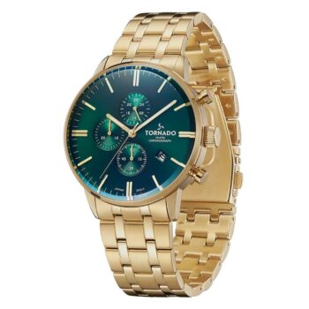 ساعة تورونادو رجالي سوار ذهبي 43 ملم T6102-GBGH ذهبي - متاجر