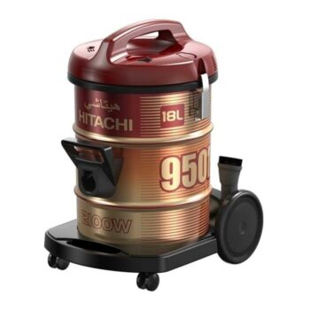 مكنسة كهربائية إسطوانية من هيتاشي - قوة ٢١٠٠ واط – سعة ١٨ لتر (CV-950F WR) - أحمر - متاجر