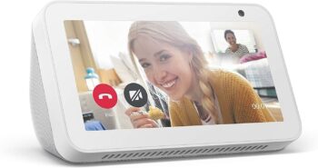 جهاز أمازون إيكو شو الذكي 5 مع اليكسا - أبيض - متاجر