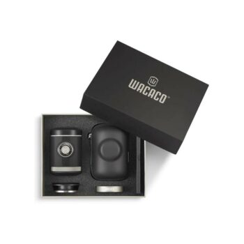 ماكينة تحضير القهوة بيكوبريسو المحمولة من واكاكو مع حقيبة واقية، سعة 0.08 لتر، WC-PICO-PRESSO – رمادي/زيتي - متاجر